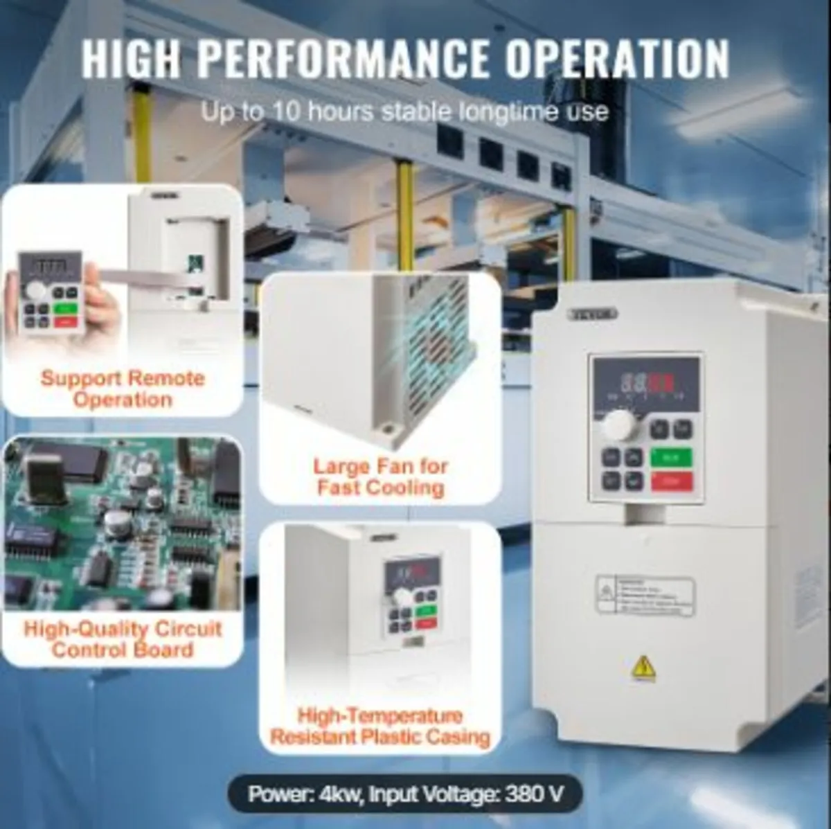 VFD 5HP 4KW 8.5A 3 Phase AC 380V - Image 3