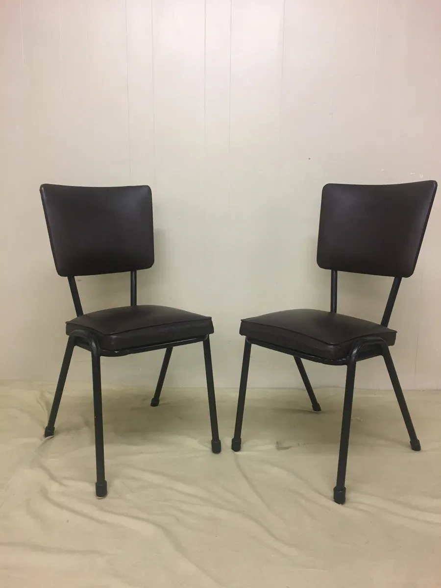 Pair Tubular Steel Chairs - Image 2