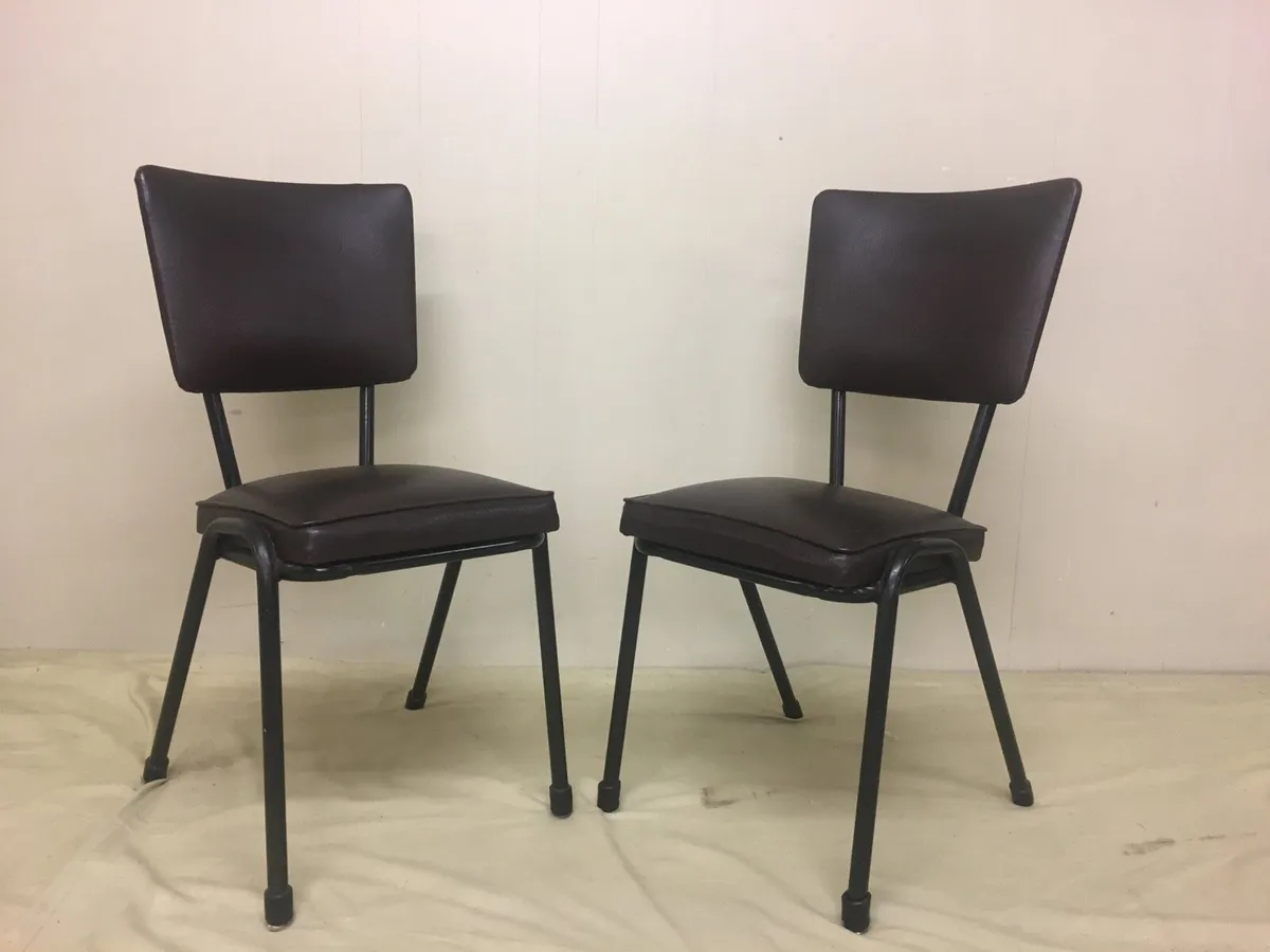 Pair Tubular Steel Chairs - Image 3