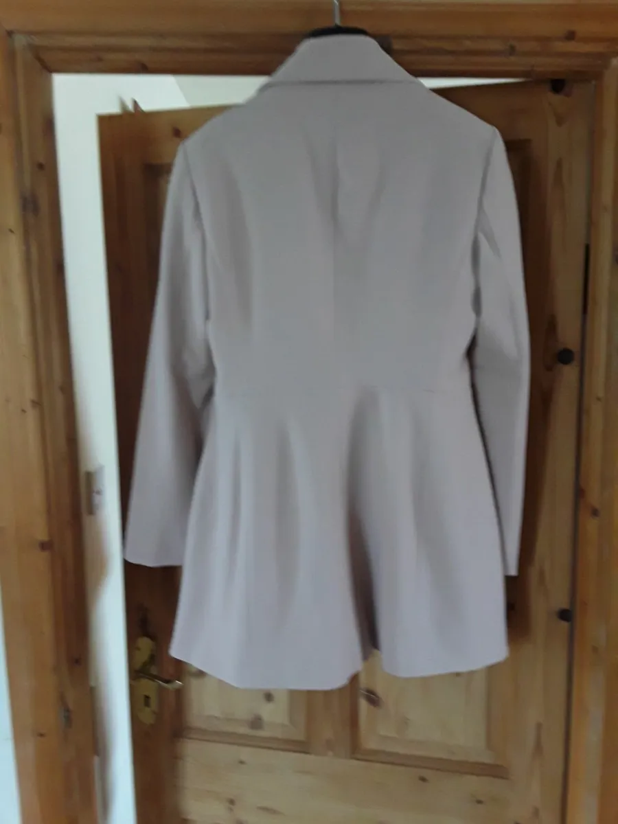 As new beige color coat by Zara size 10 - Image 2
