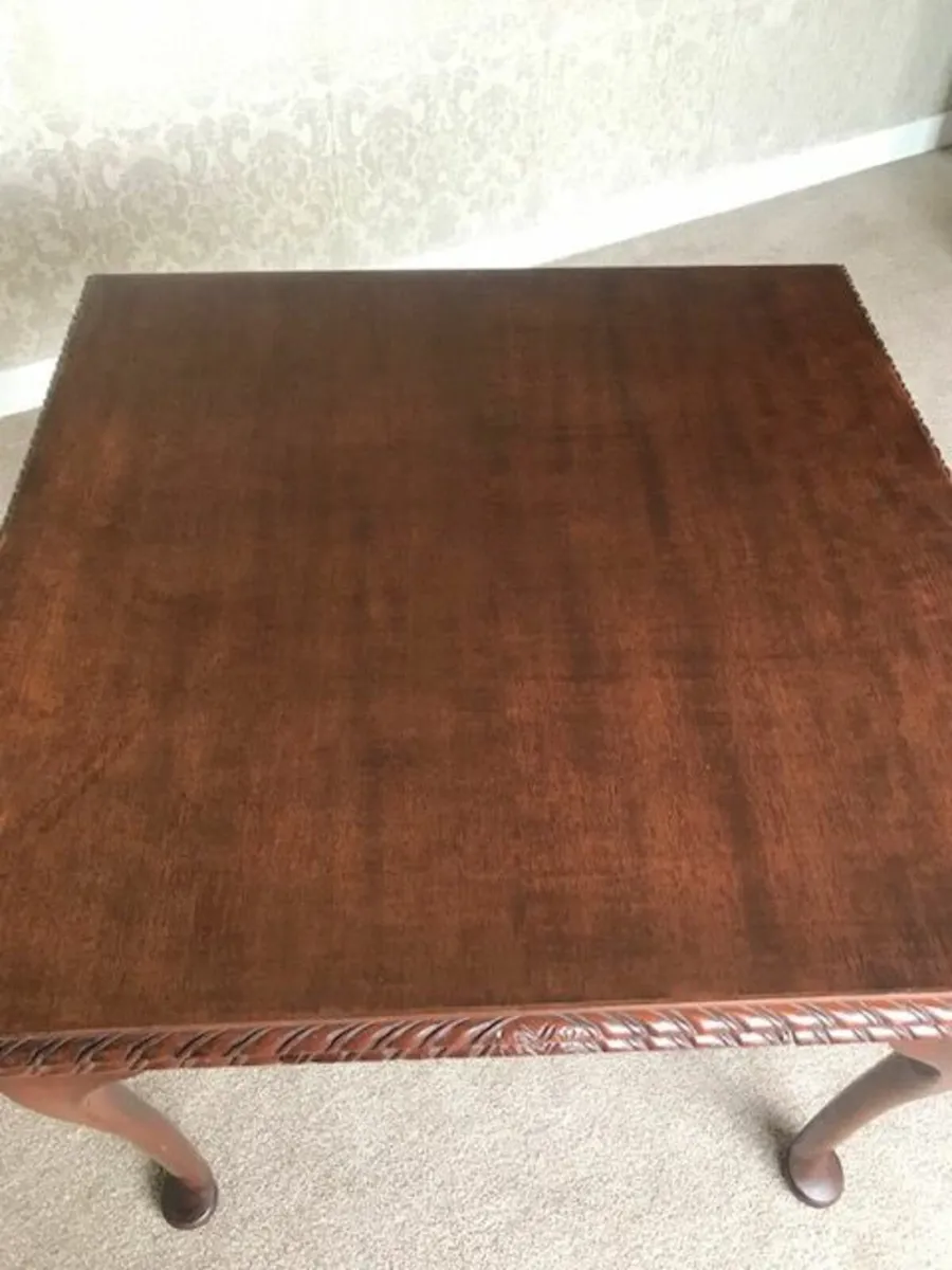 Dining Room Table Dark Oak Antique - Image 3