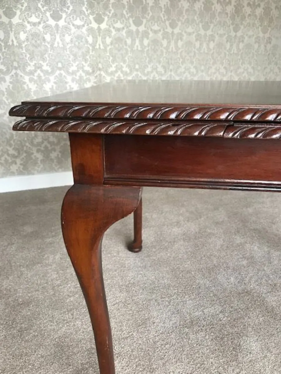 Dining Room Table Dark Oak Antique - Image 4