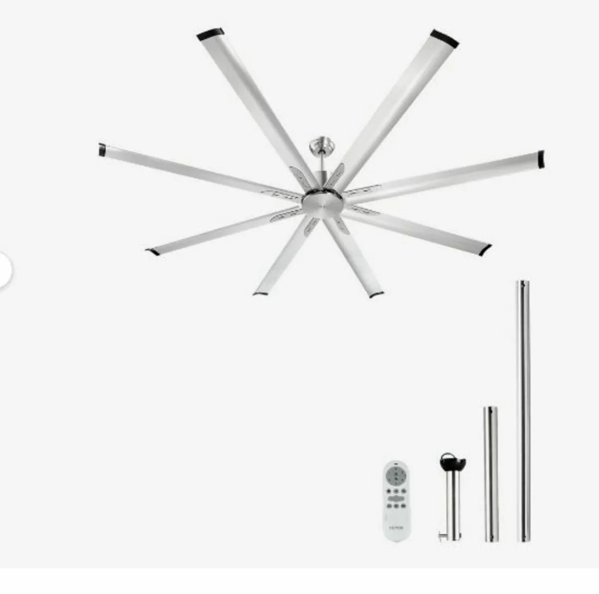 213 cm Aluminum Ceiling Fan Without Light Remote - Image 1