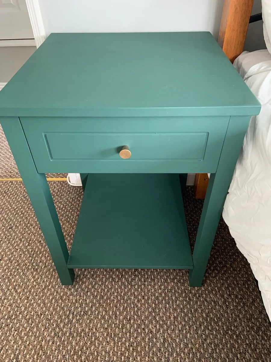 Bedroom cabinets -solid wood- dark green - 2units