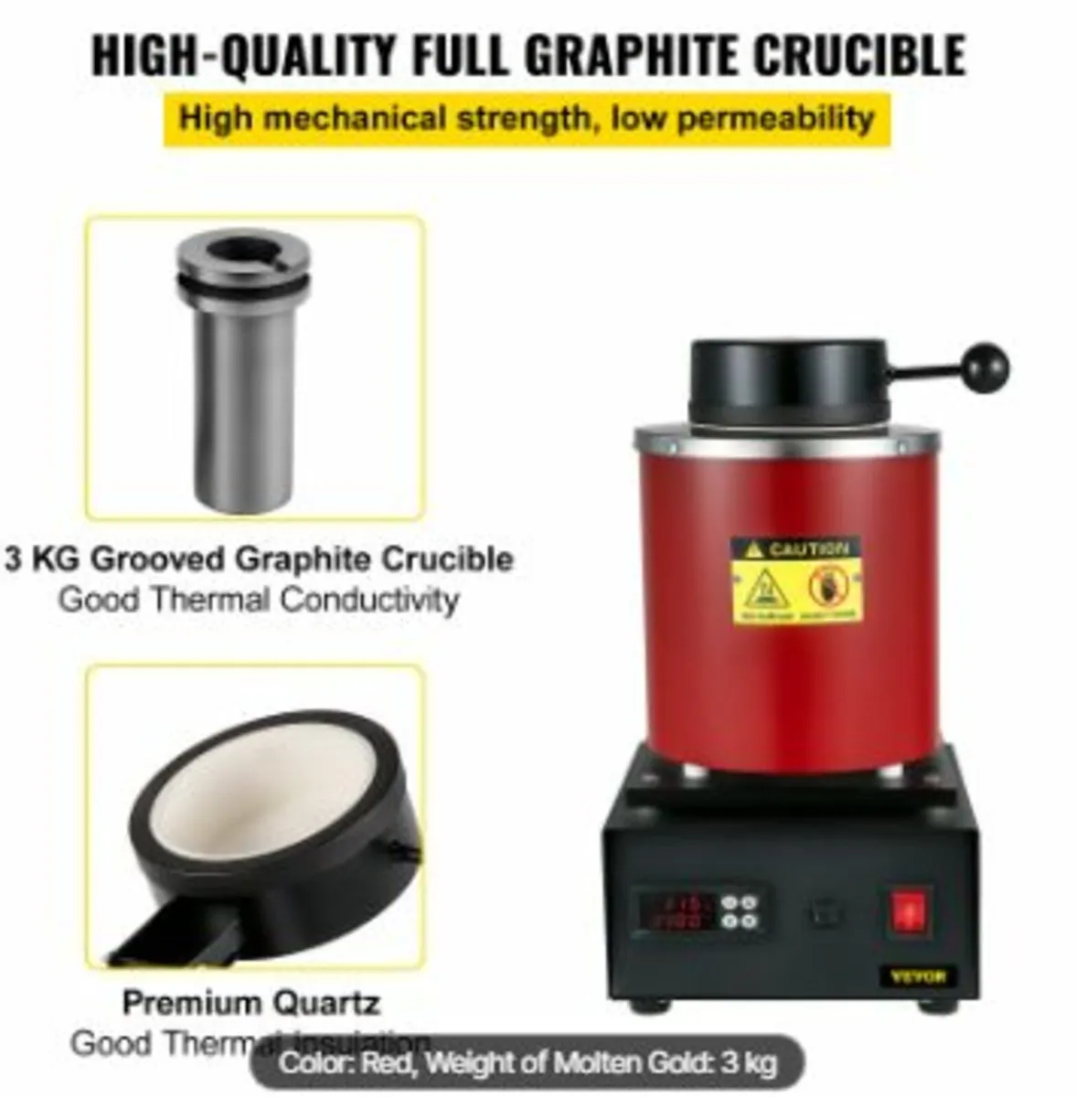 Electric Melting Furnace, 3KG Digital - Image 3