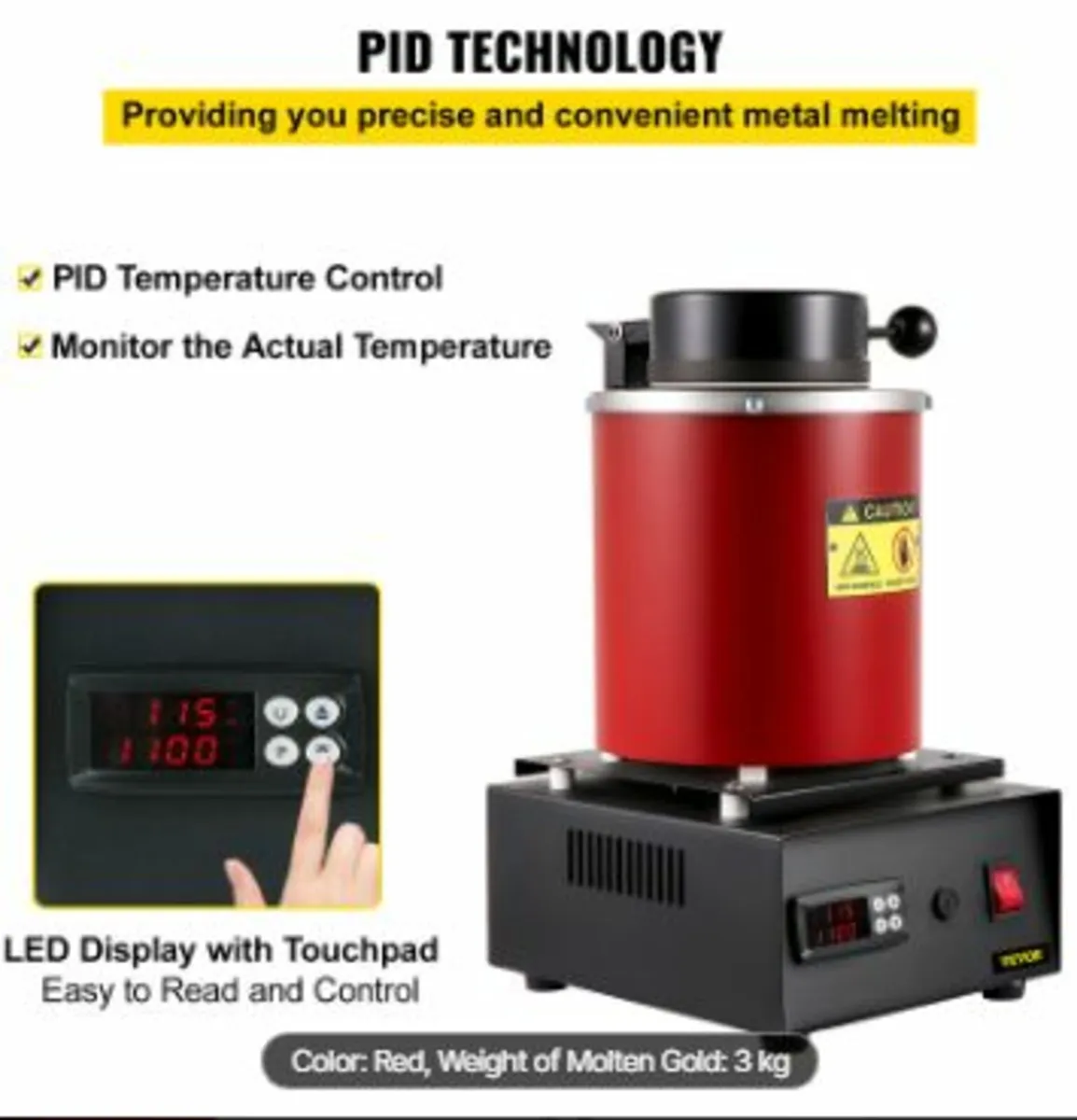 Electric Melting Furnace, 3KG Digital - Image 4