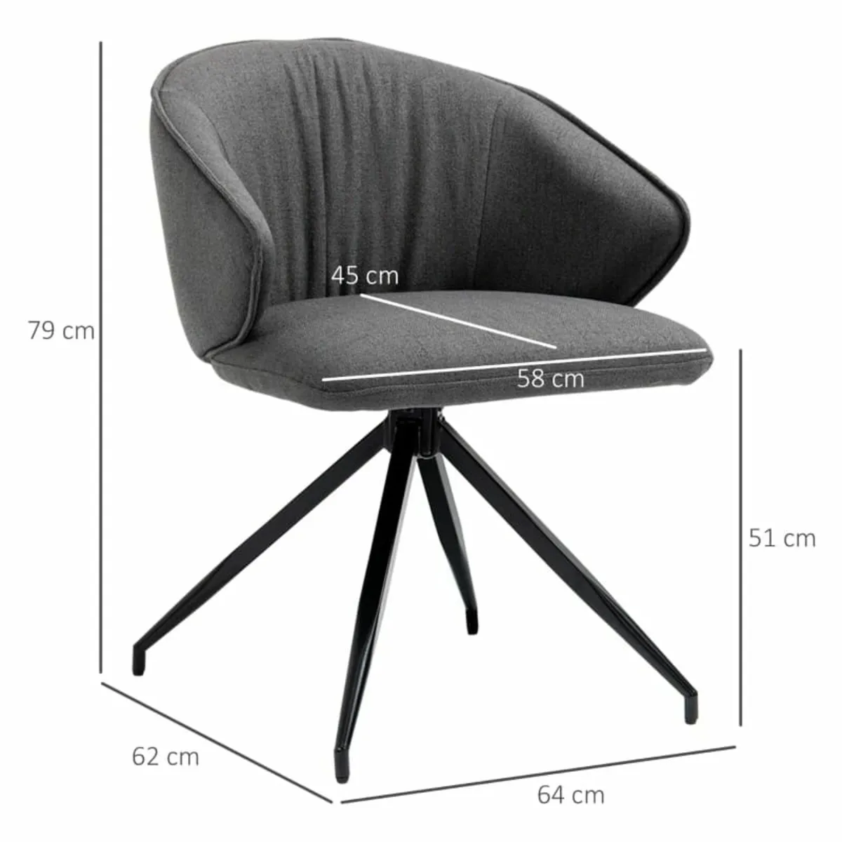 Reception Chairs, Fabric, Set of 2, Modern Armchai - Image 3