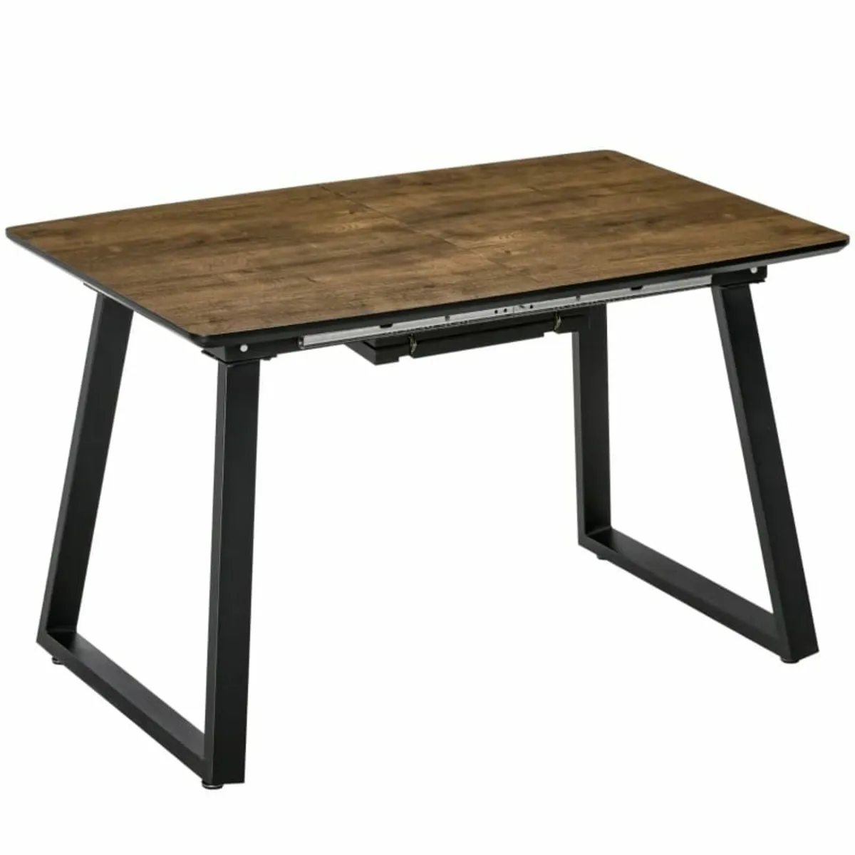 Extendable Dining Table Rectangular Wood Effect Ta - Image 1
