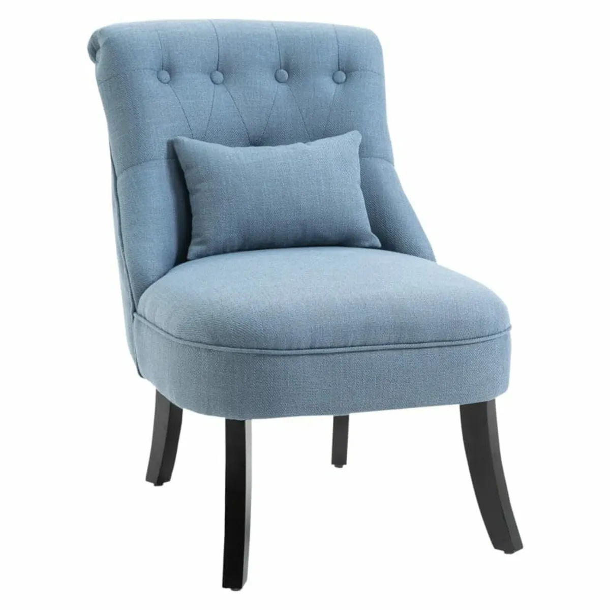 Single Sofa Home Living Room Fabric Solid Wood Leg - Image 1