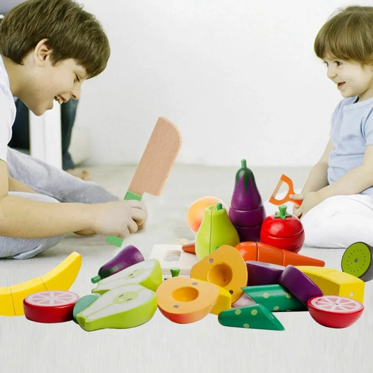 Educational Wooden Food Toys for Creative Play - Image 3