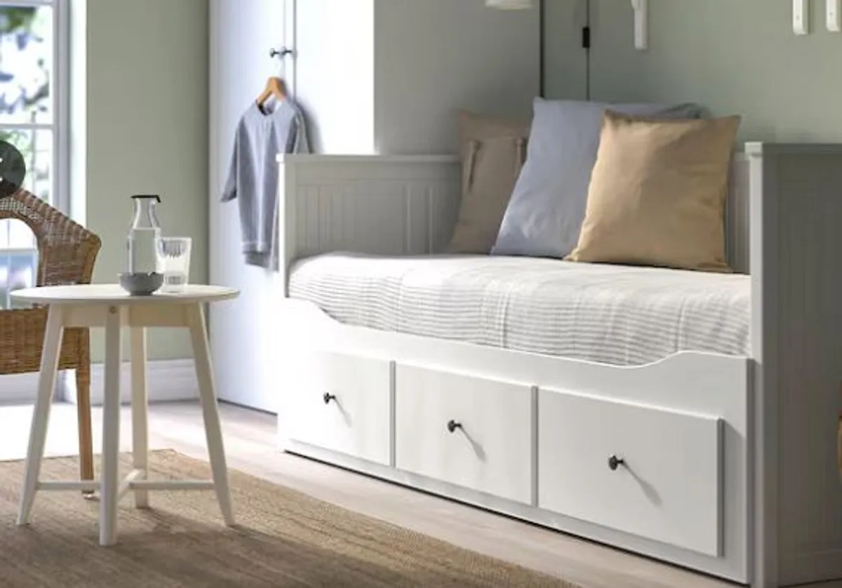 IKEA Hemnes Day Bed frame with 3 drawers, white, 80x200 cm - Image 2
