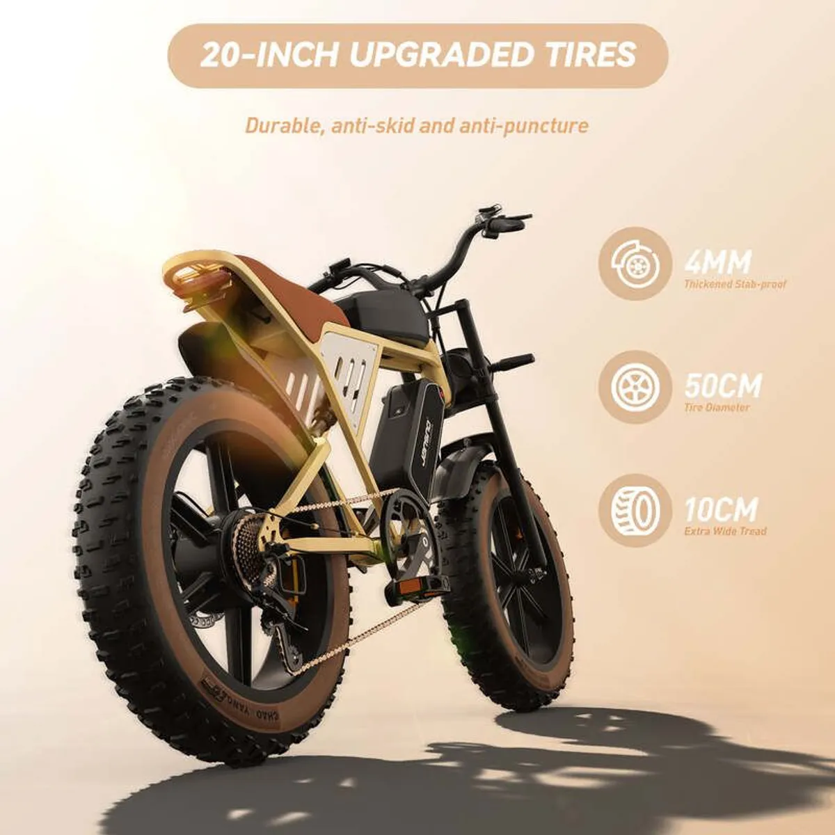 JANSNO X70 Off Road Electric Bike - Image 3