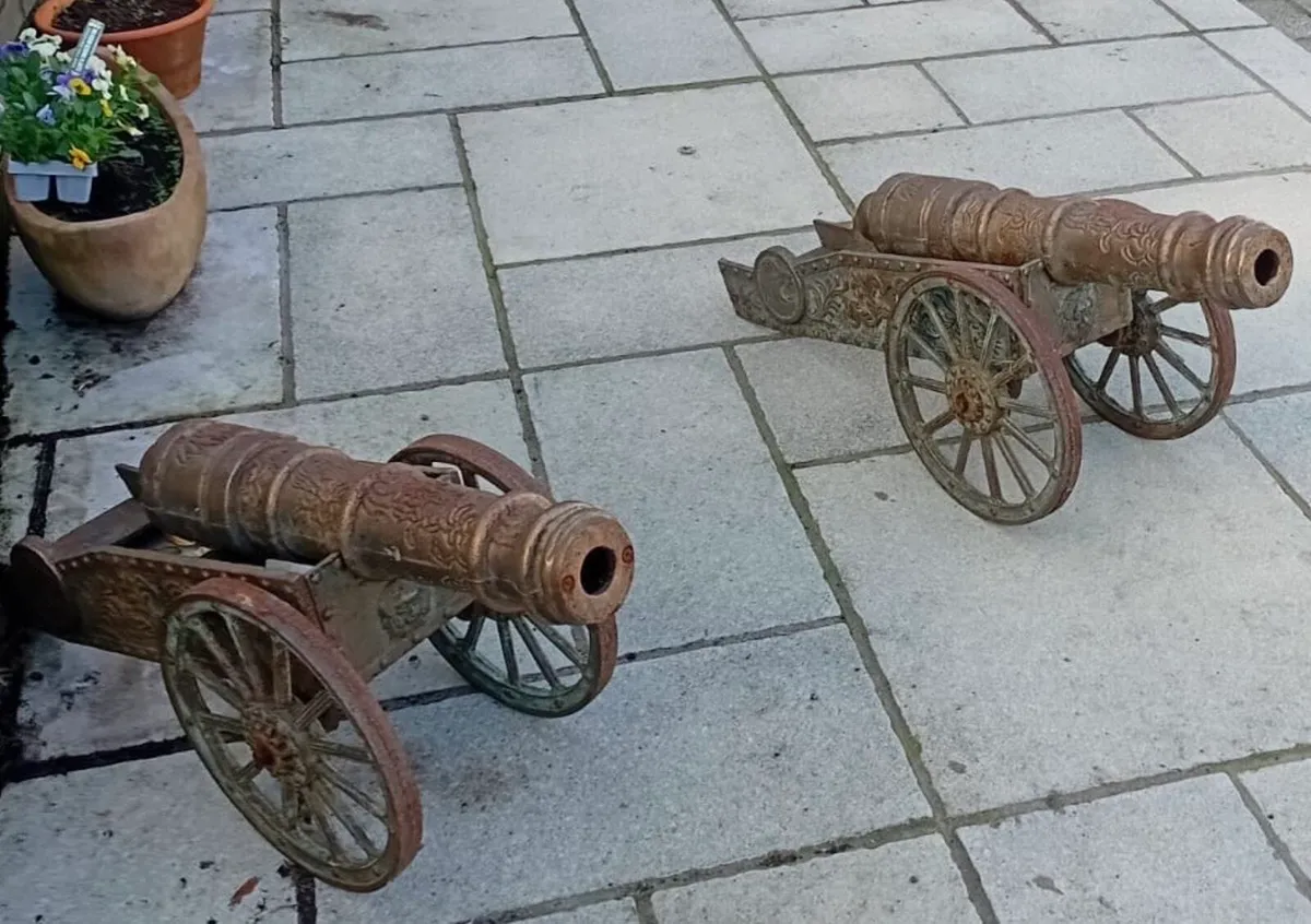 Cast Iron Decorative Cannon (pair) - Image 1