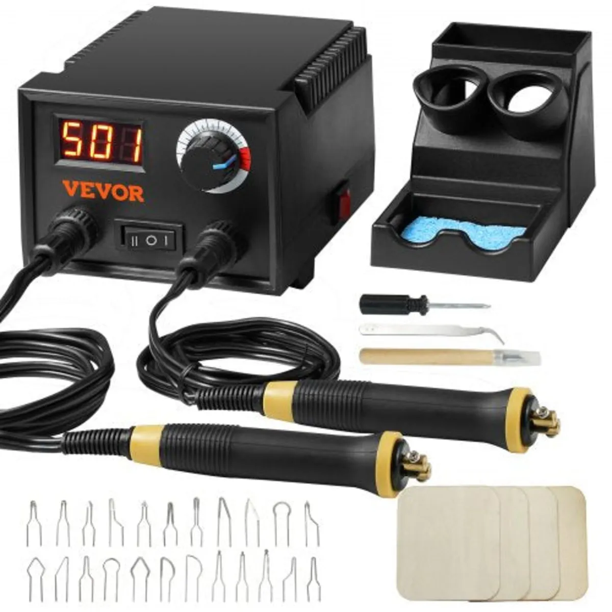 Wood Burning Kit 200~700Â°C Adjustable Dual Pyrogr