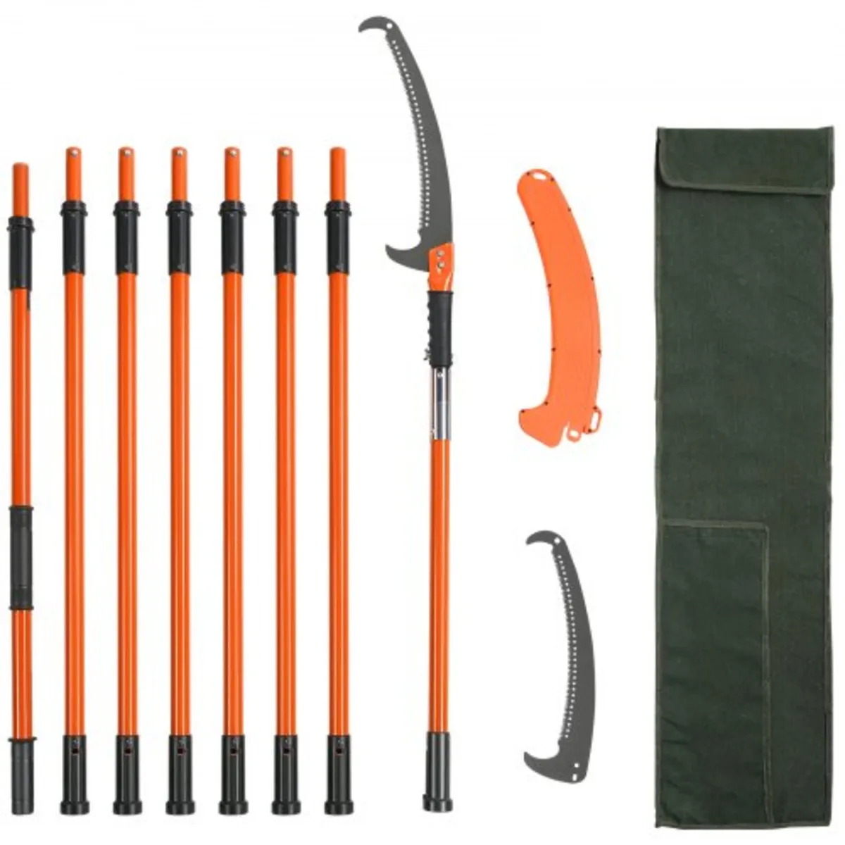 Manual Pole Saw, 7.3-27 ft Extendable Tree Pruner,