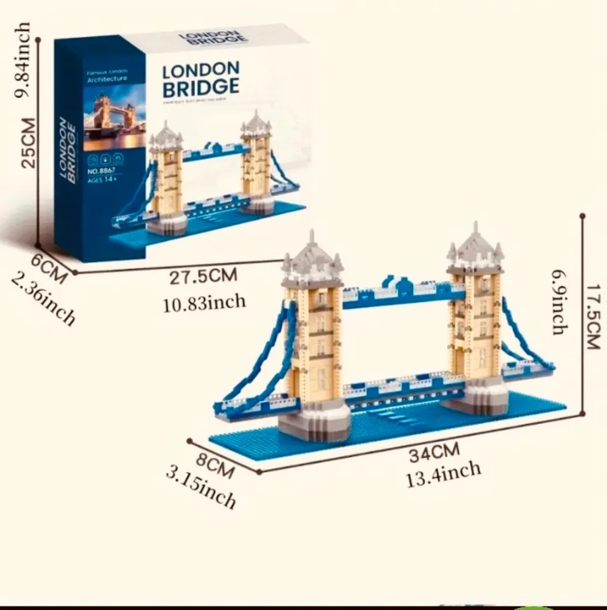 London Bridge Lego building set free postage