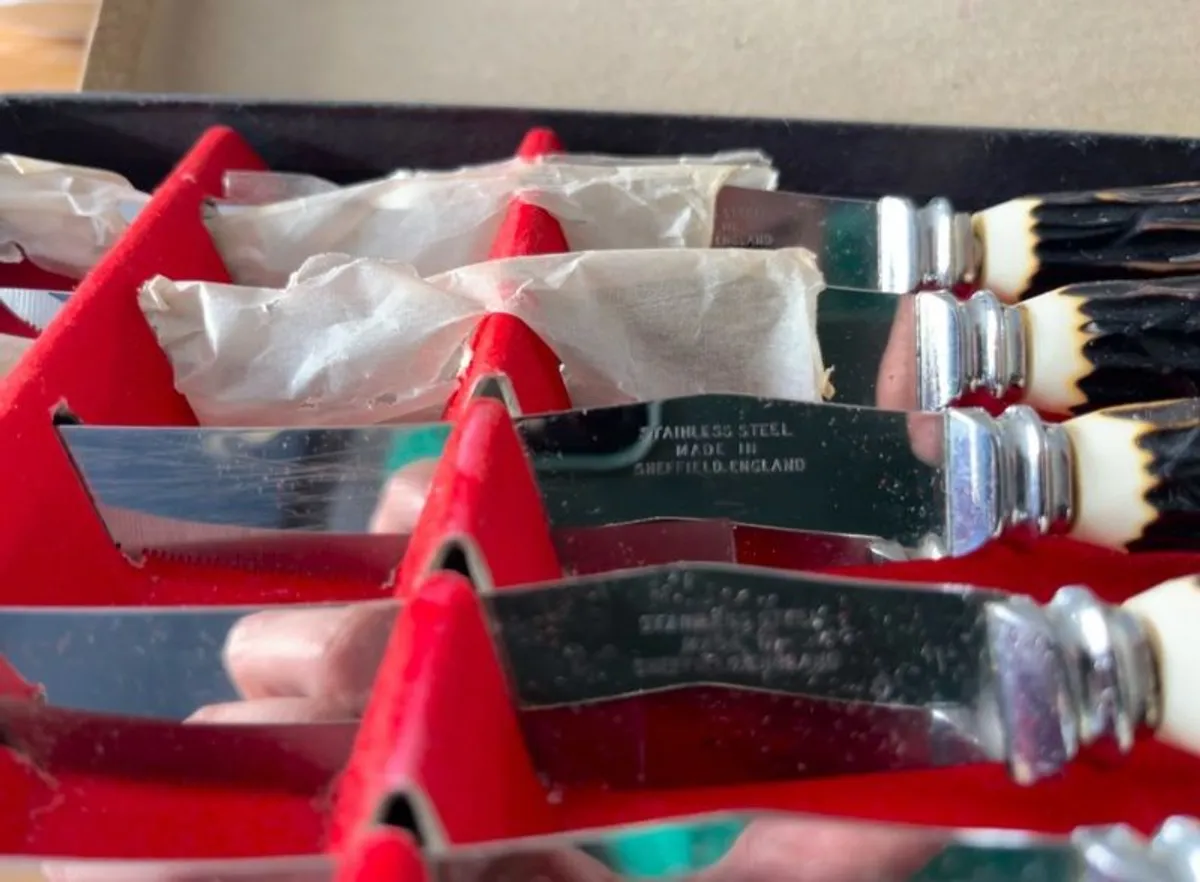 Boxed Set of 6 Sheffield Steak Knives - Image 2