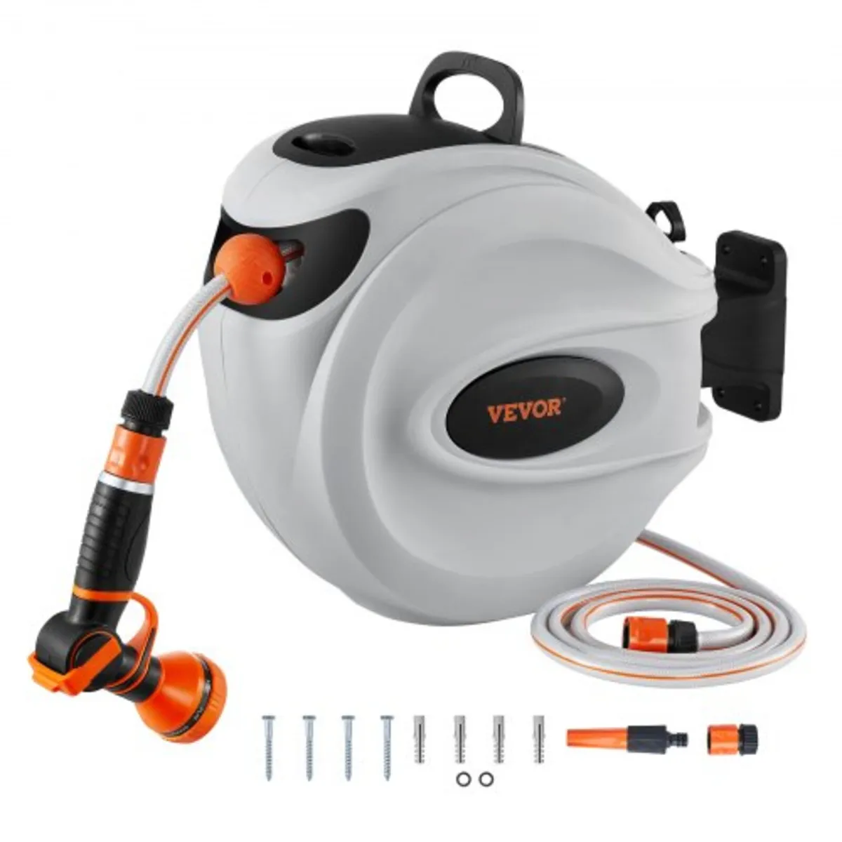 Retractable Hose Reel Water Hose Reel 65.6'x1/2" 1