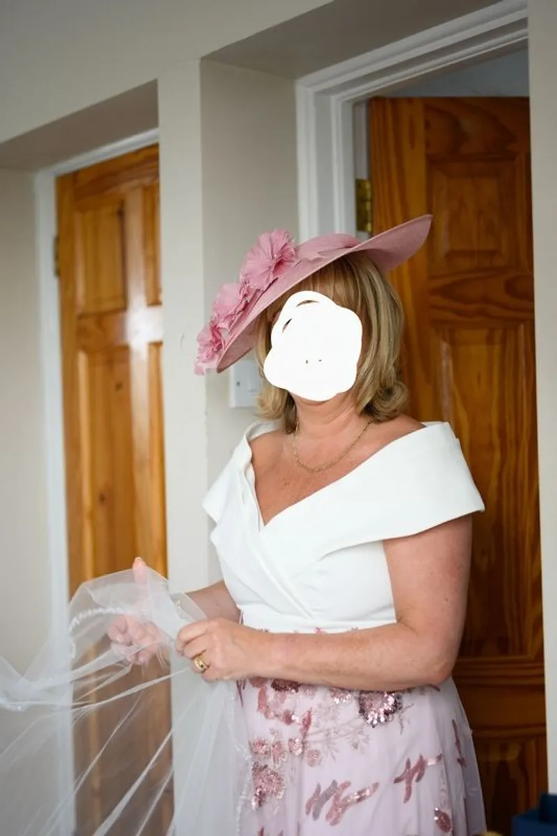 Veni Infantino Pink & Ivory Mother of Bride/Groom Dress - Image 2