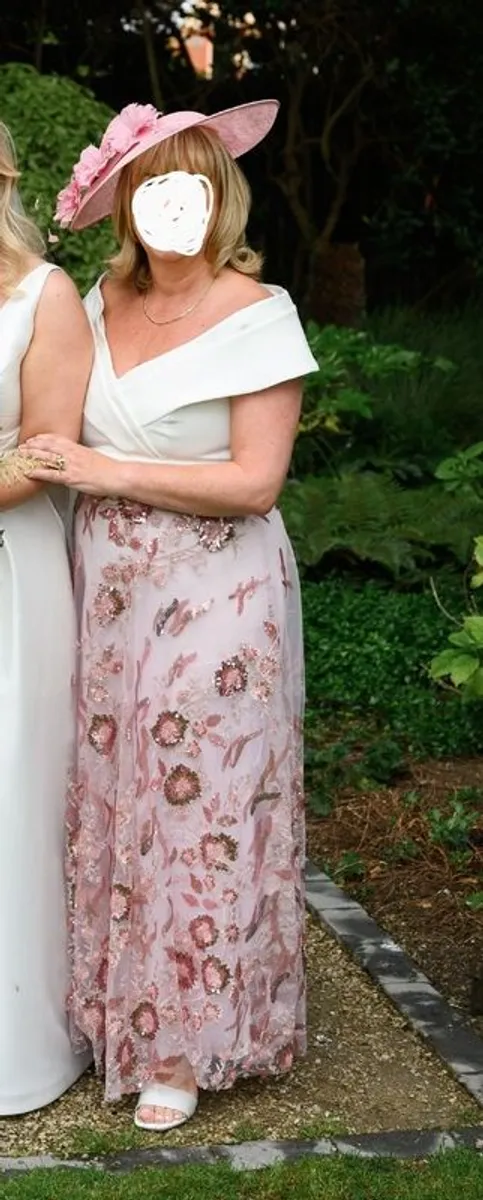 Veni Infantino Pink & Ivory Mother of Bride/Groom Dress - Image 3