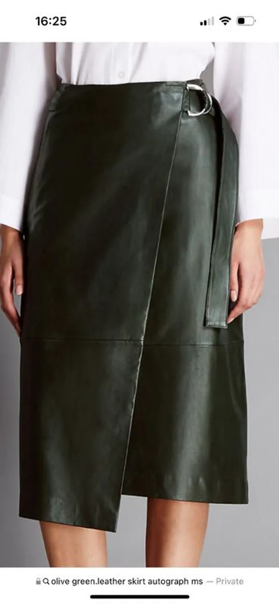 Autograph Leather Skirt - Image 1