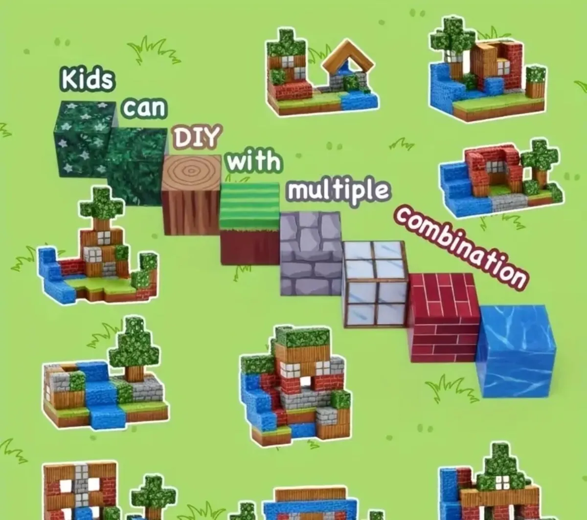 Kids 64 Piece Magnetic Block Set - Image 2