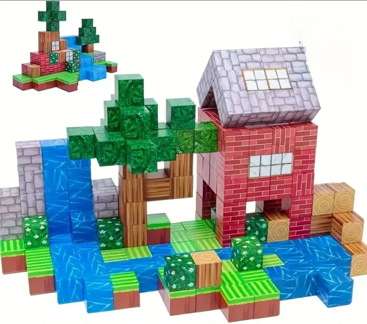 Kids 64 Piece Magnetic Block Set - Image 4
