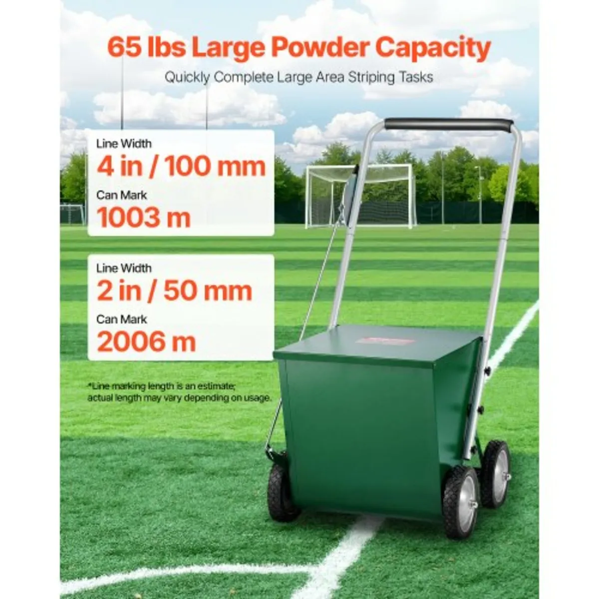 Dry Line Marker 4-Wheel 2 or 4 in Lines Heavy Duty - Image 3