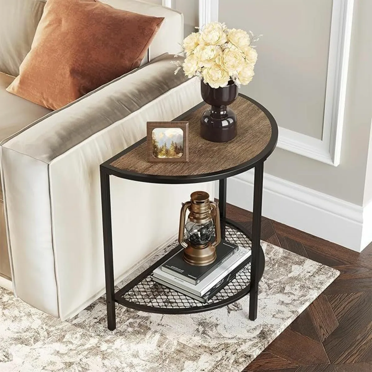 Small End Tables Half Round Moon Side Table - Image 1