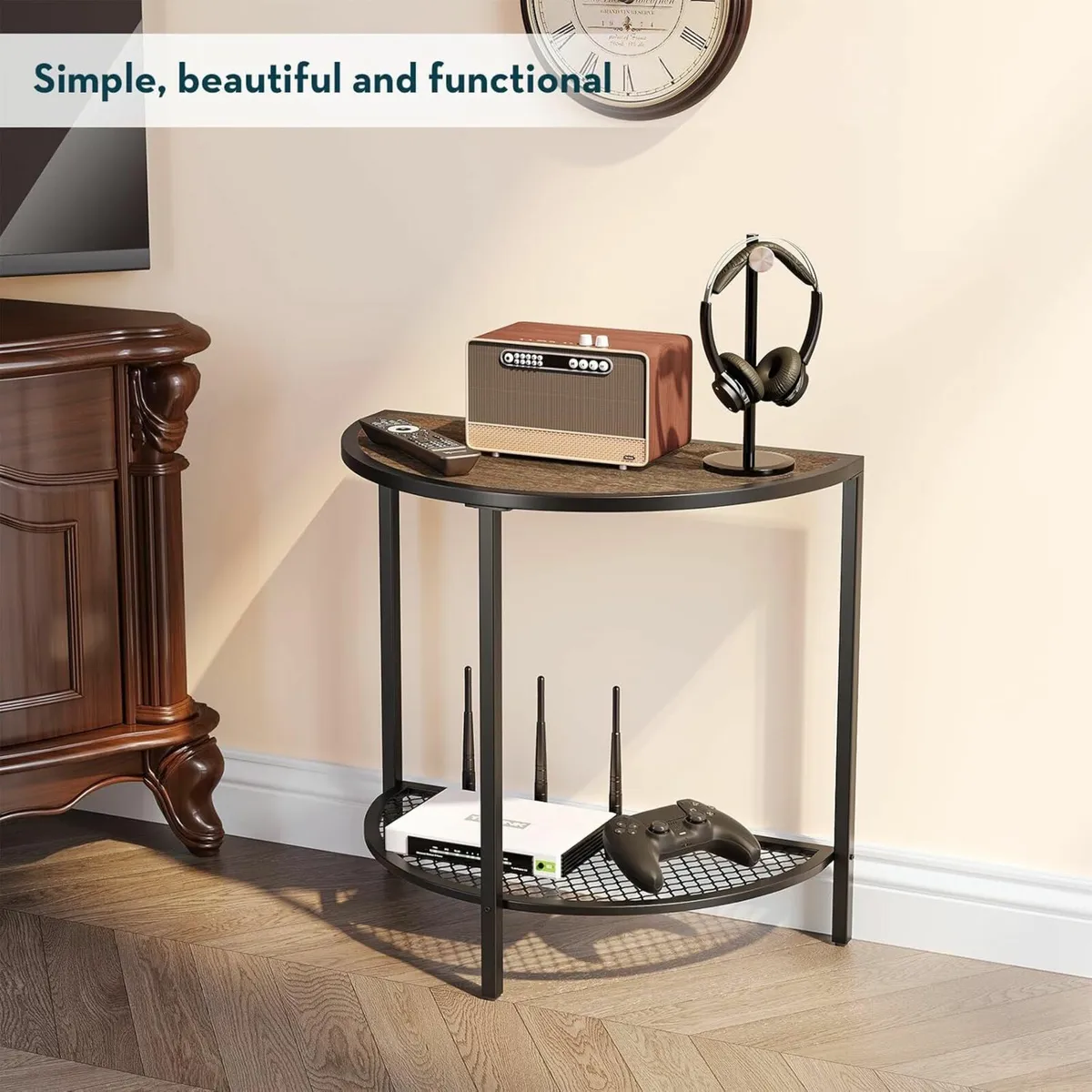 Small End Tables Half Round Moon Side Table - Image 3
