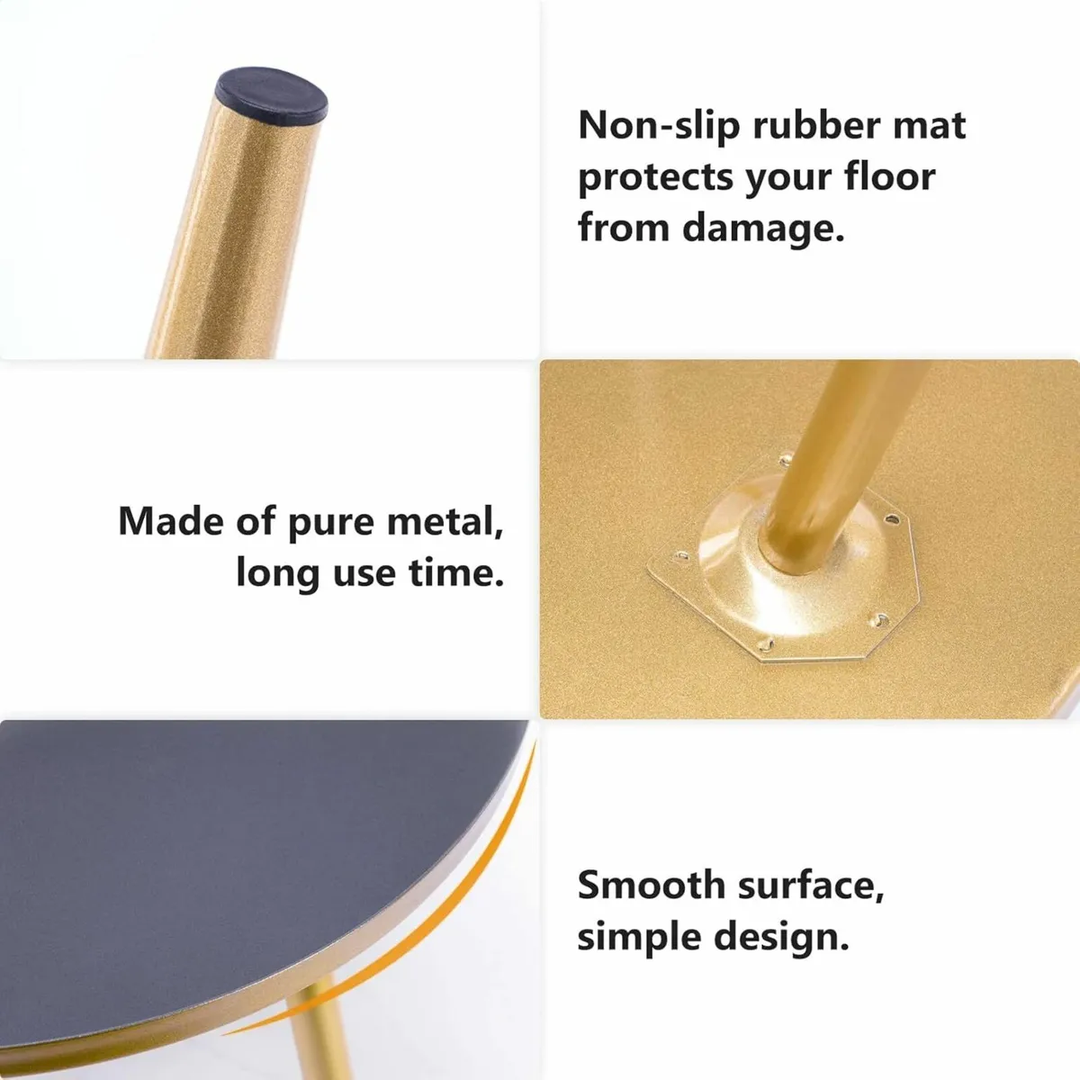 Round Side Table Metal Small Coffee Table - Image 4