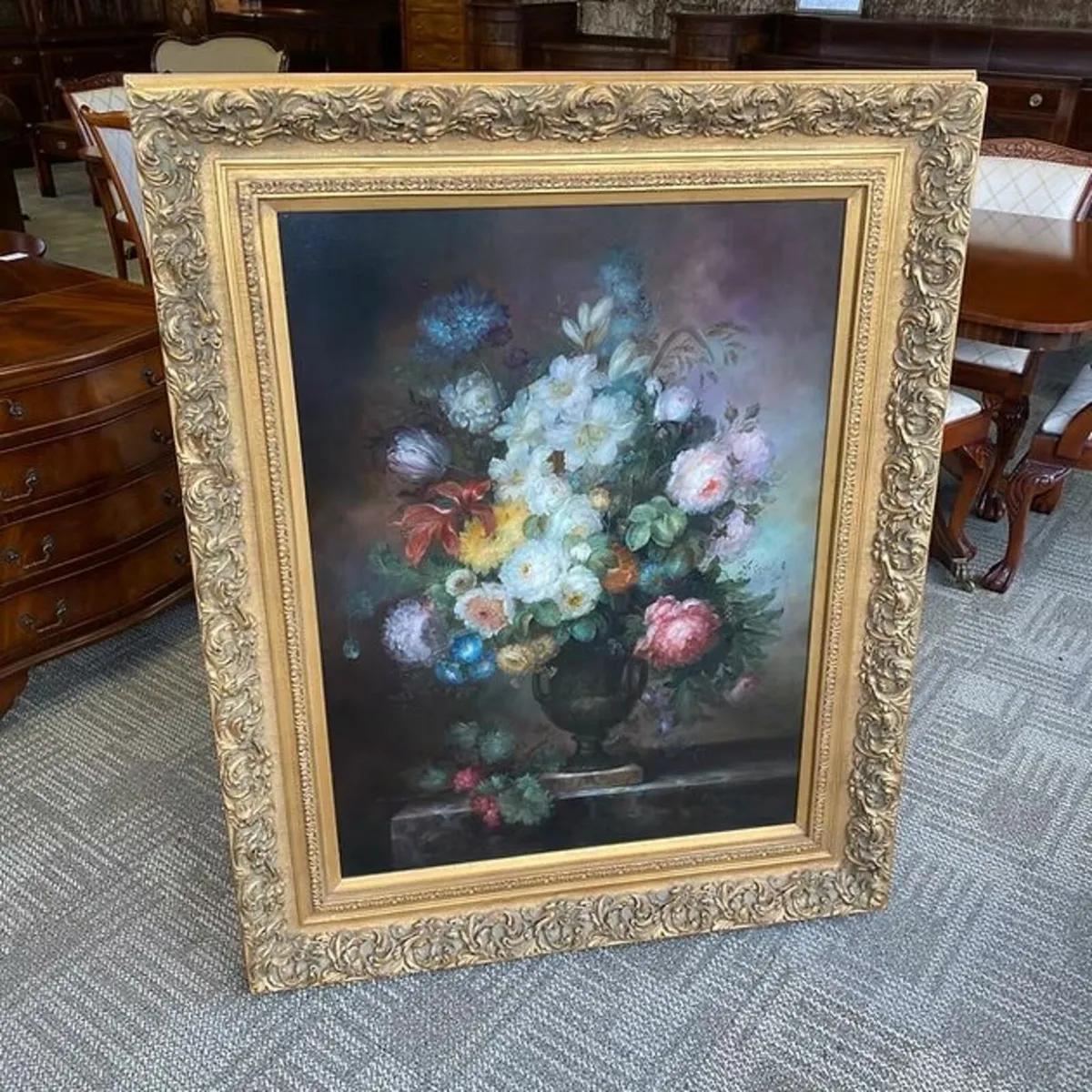 Tom Crowell, 20th century, still life with urn & m