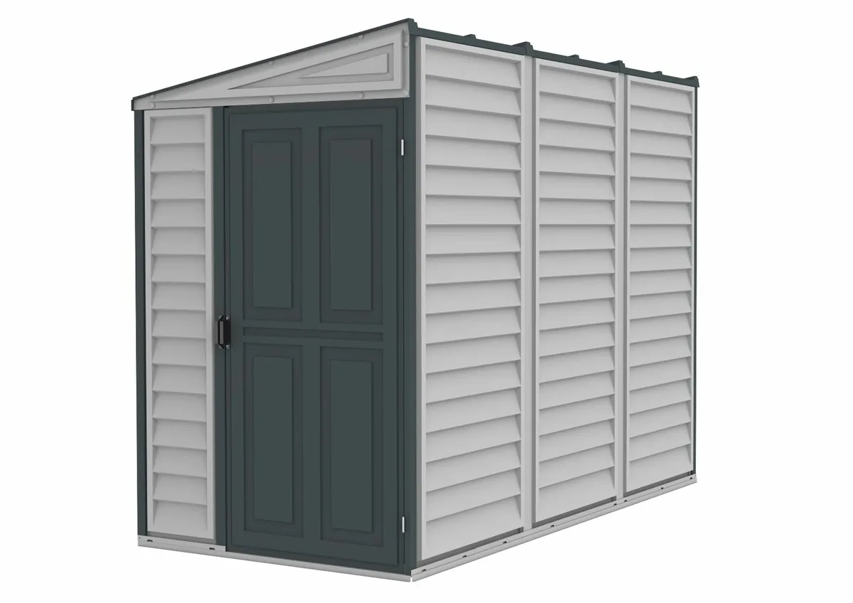 Sidemate 4x8 Vinyl Garden Pent Shed. Free Delivery - Image 3
