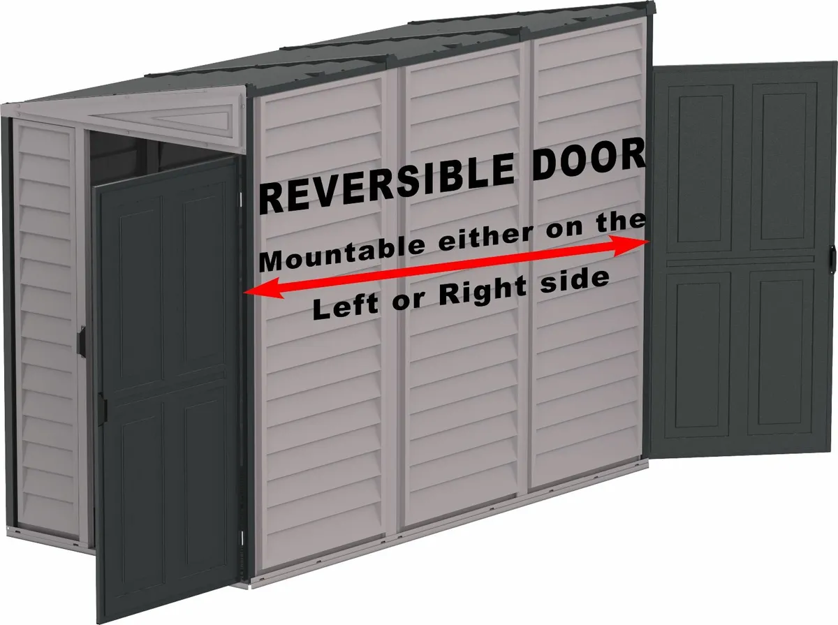 Sidemate 4x8 Vinyl Garden Pent Shed. Free Delivery - Image 4