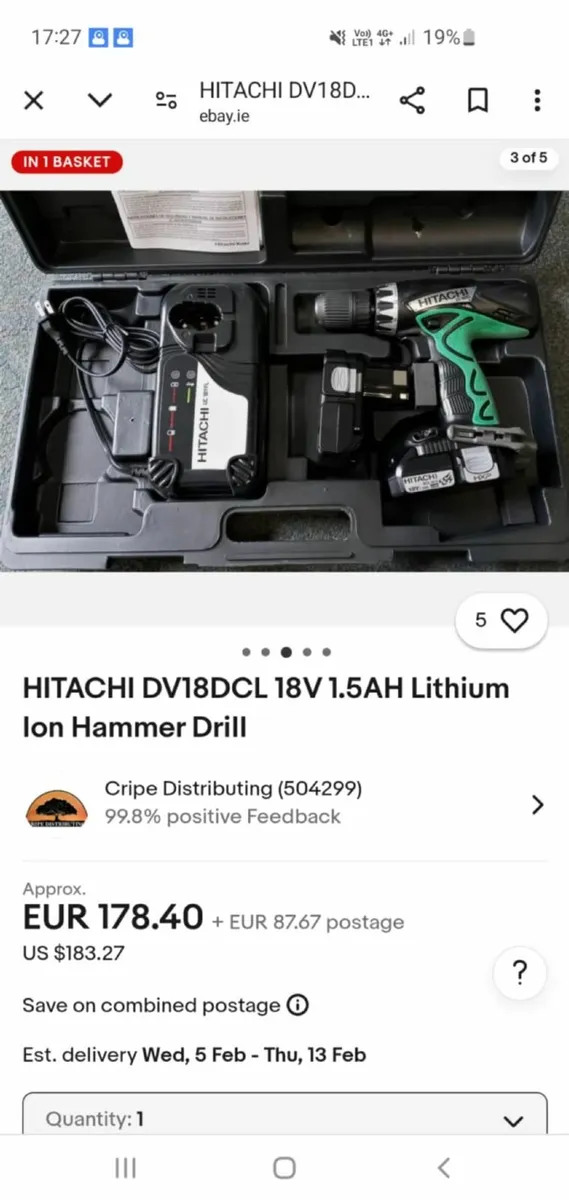 18v bettery drill read add price too sell - Image 3
