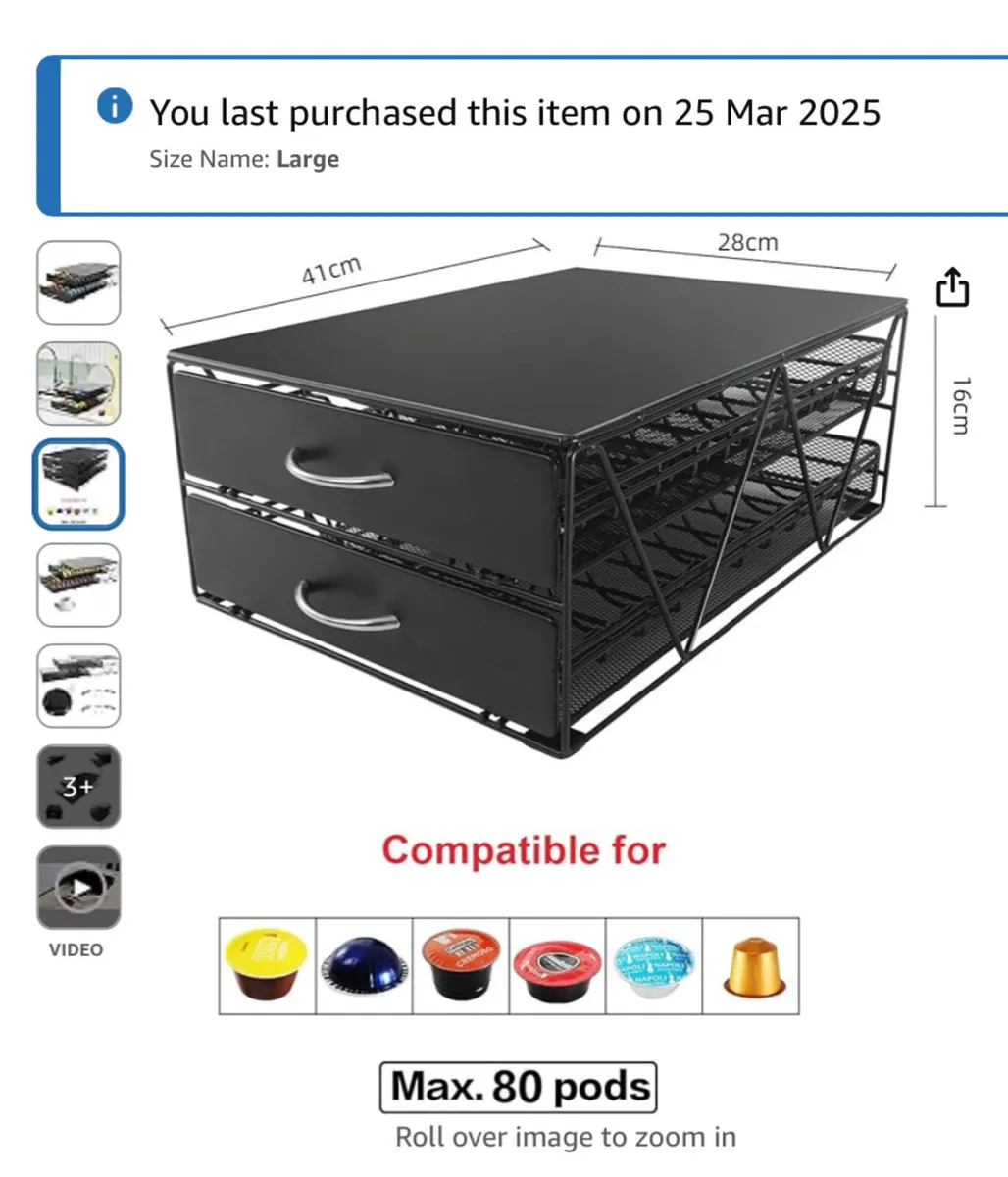 Coffee Pod Holder - Holds 80 Pods - Image 1