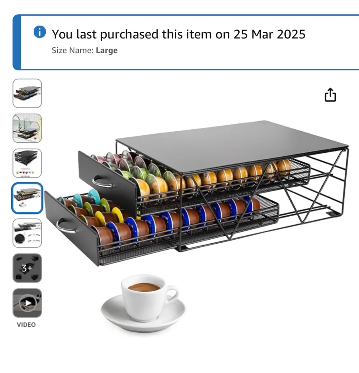 Coffee Pod Holder - Holds 80 Pods - Image 2