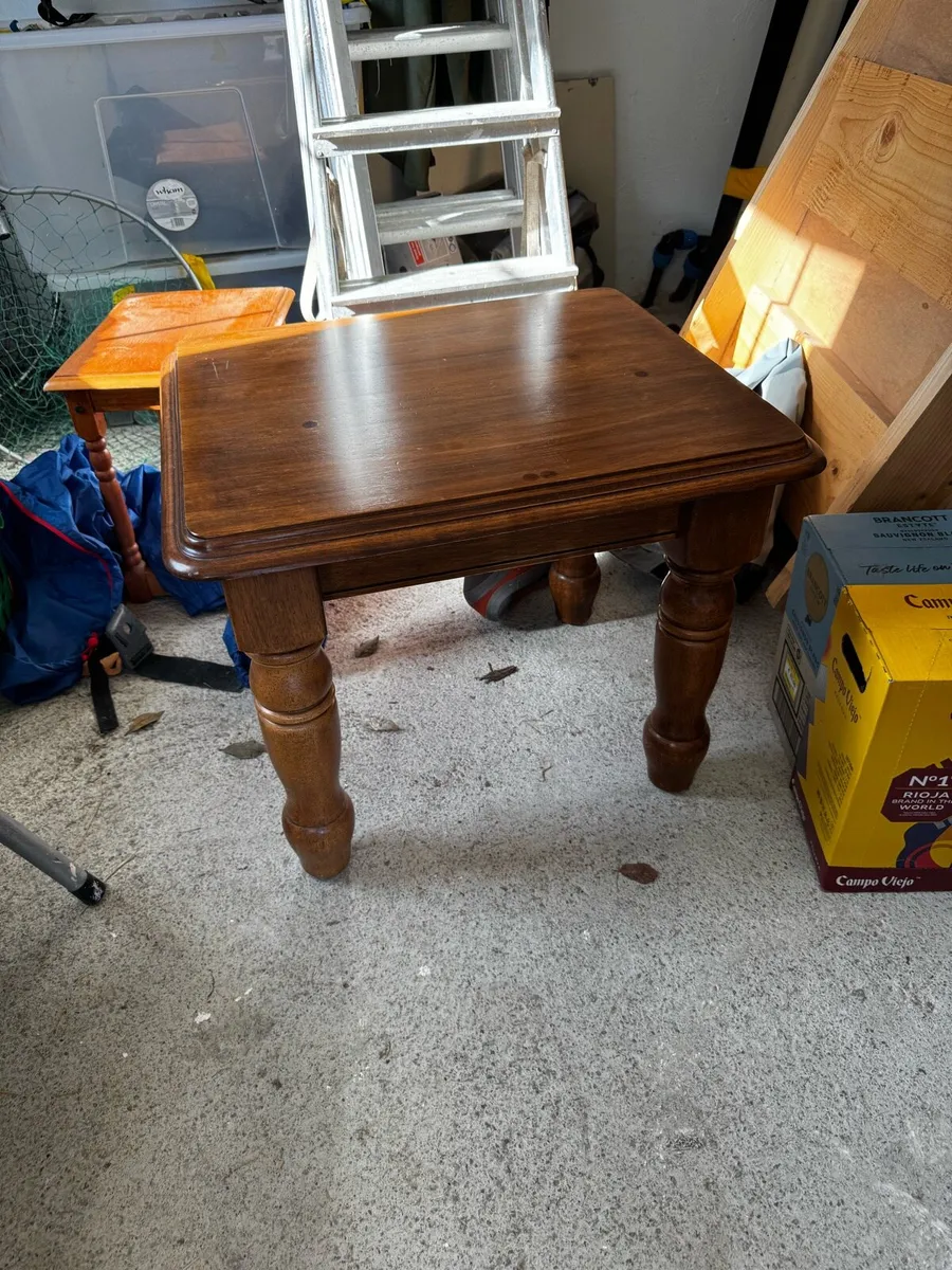 Coffee table x2, office desk & chair,candle holder - Image 2