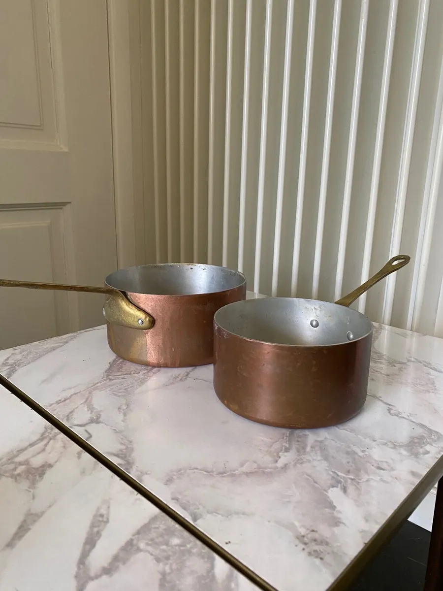 French vintage copper pots - Image 1