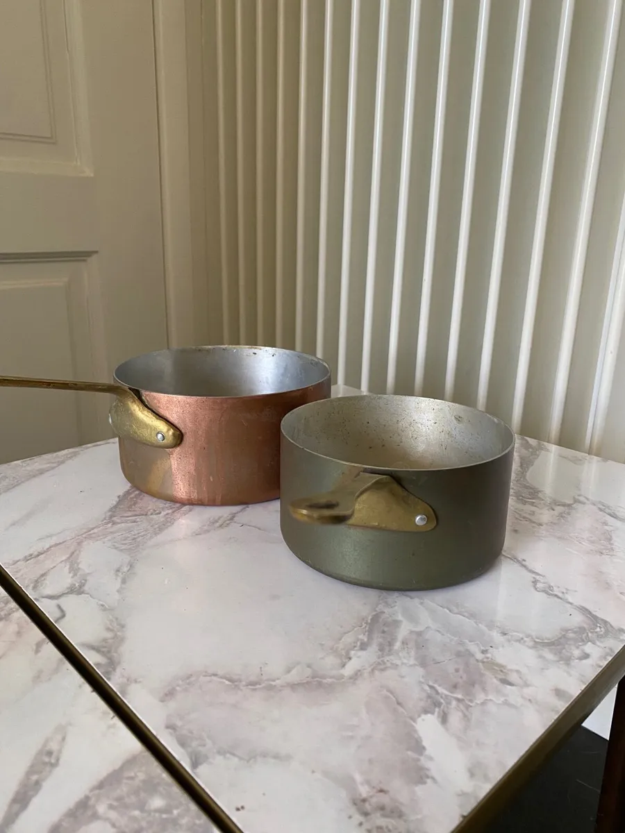 French vintage copper pots - Image 2