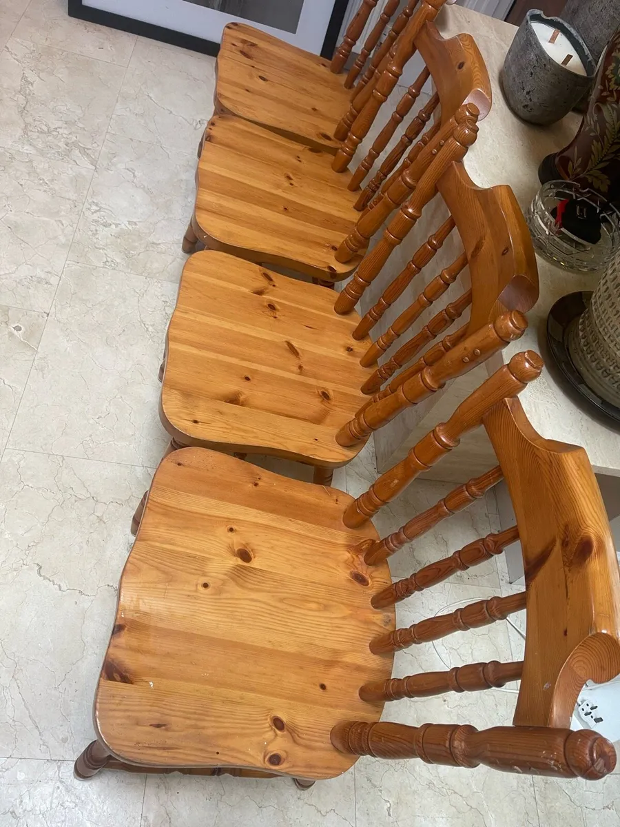 4 x Very Solid Matching Kitchen Dining Chairs - Image 2