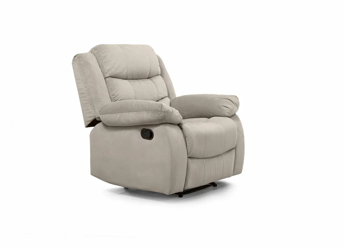 Single Chair Fabric Recliner Sofa – Brown - Image 3