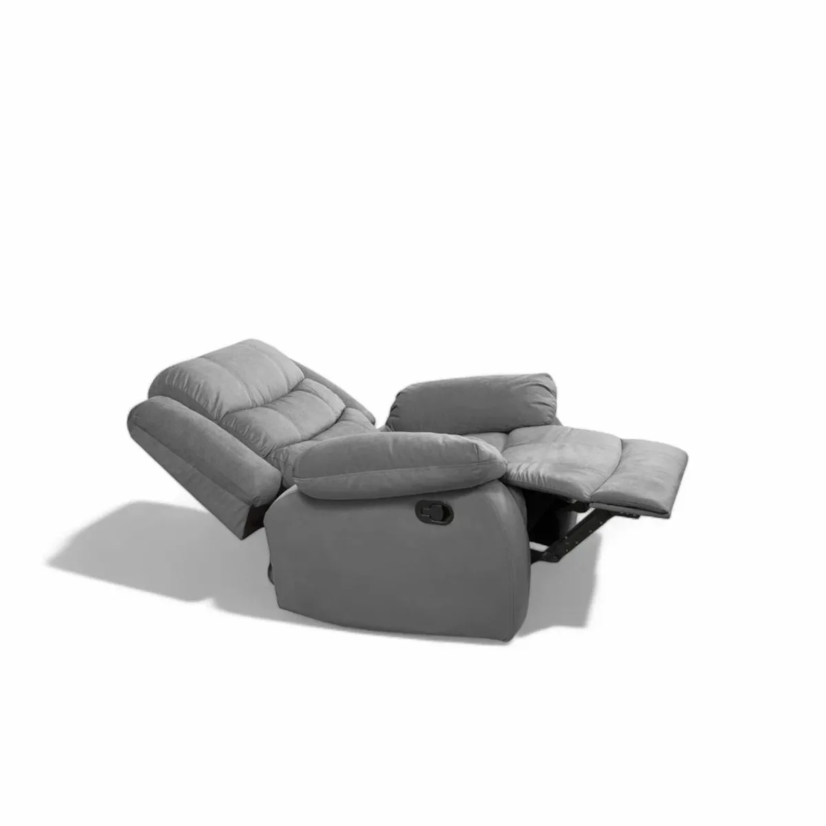 Single Chair Fabric Recliner Sofa – Grey - Image 2