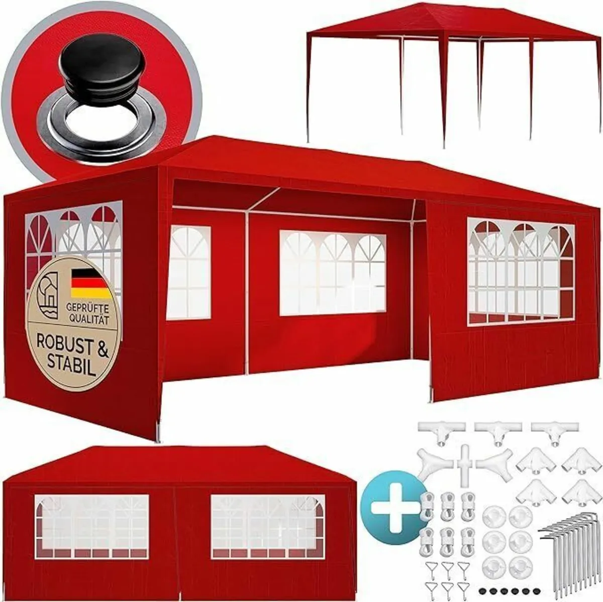 Gazebo 3 x 6 m UV Protection 18 m² Roof - Image 1