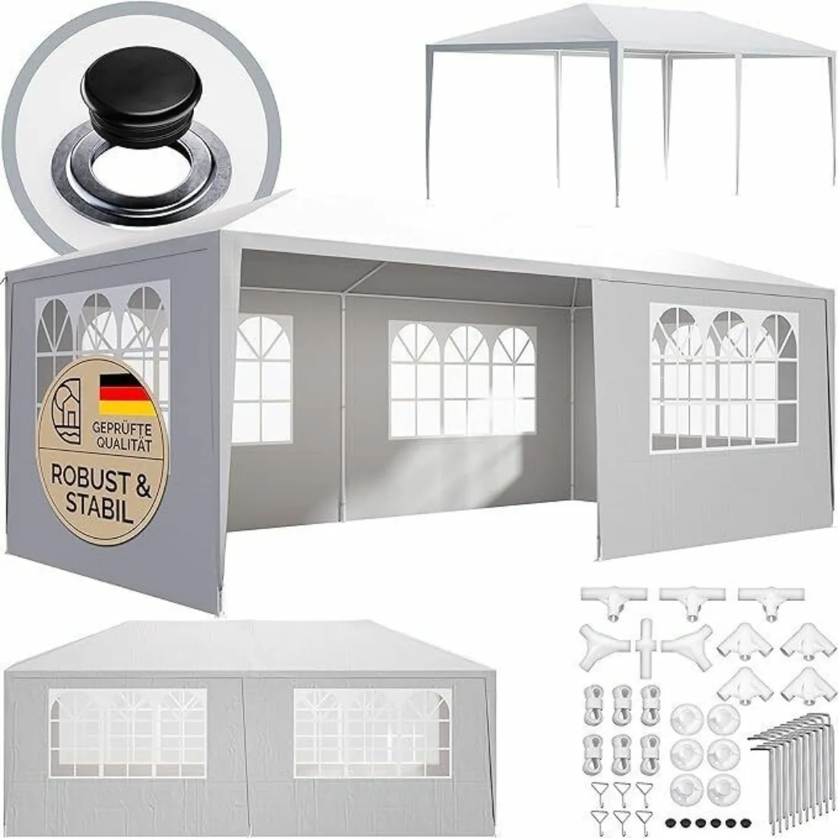 Gazebo 3 x 6 m UV Protection 18 m² Roof - Image 2