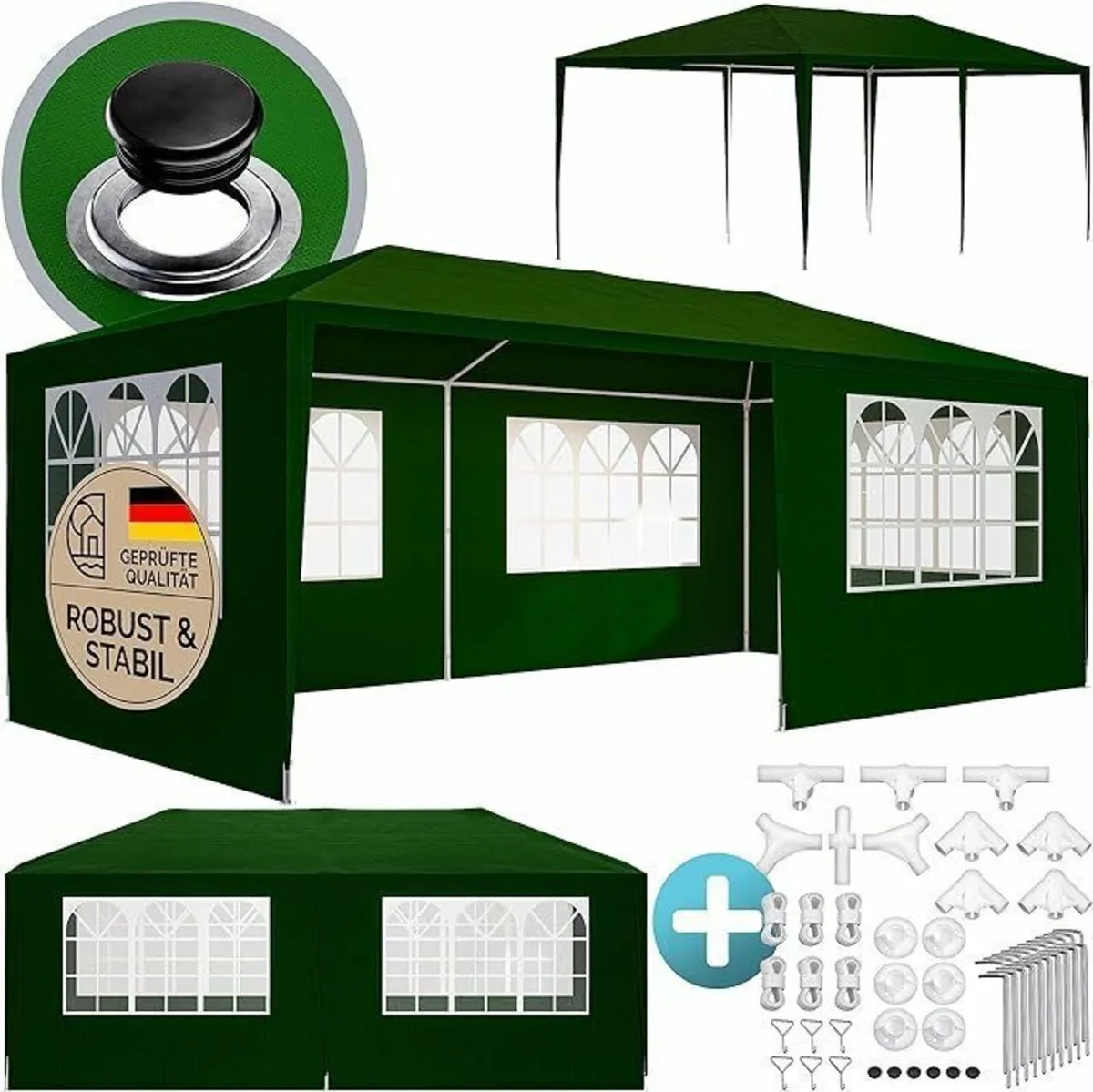 Gazebo 3 x 6 m UV Protection 18 m² Roof - Image 3