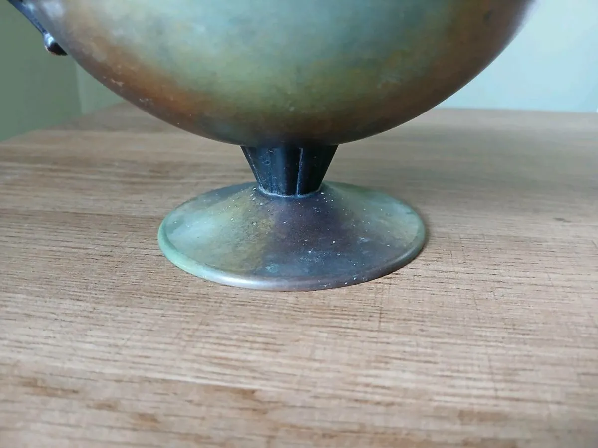 Swedish Patinated Bronze Plate Bowl - Image 2