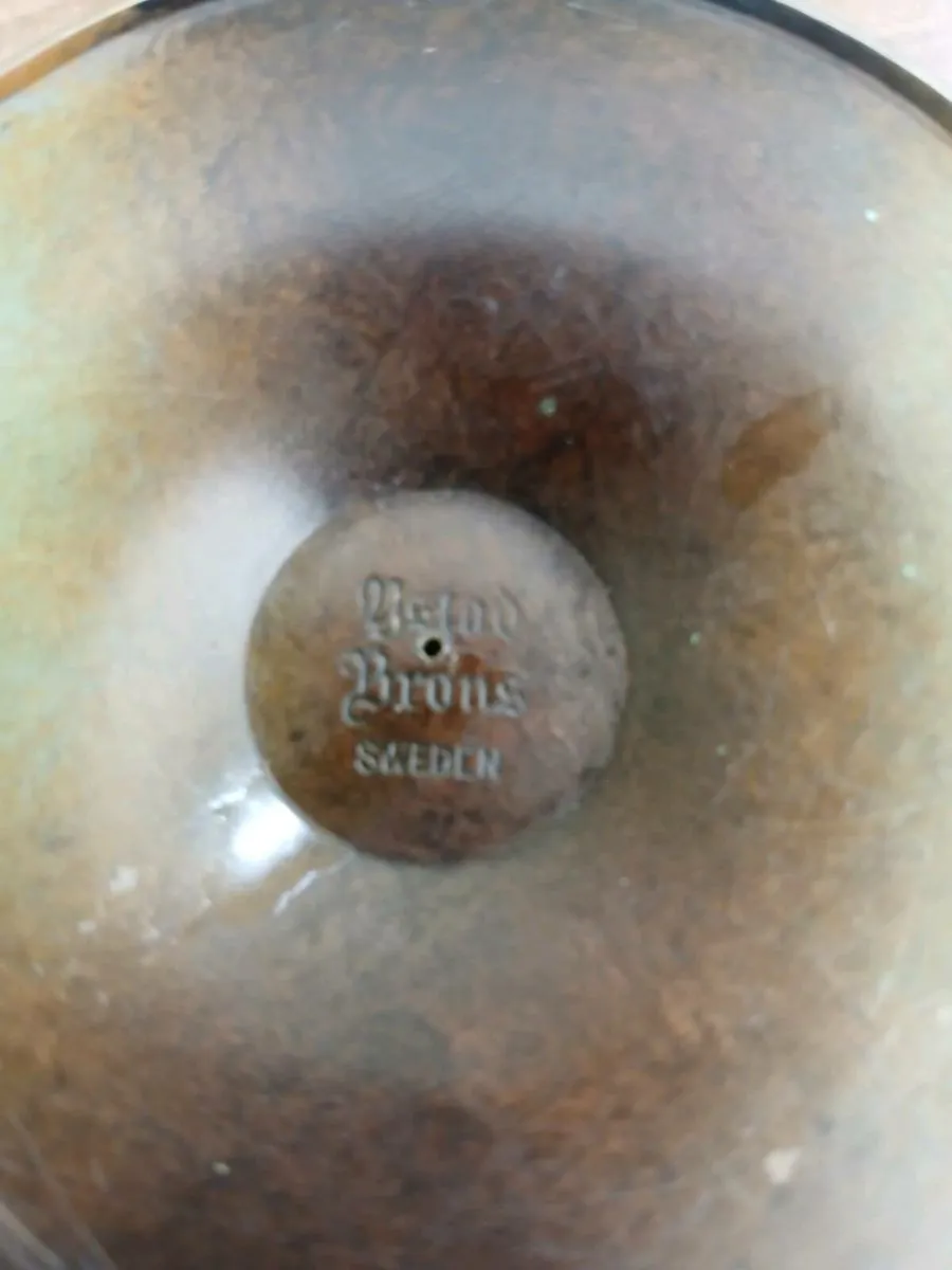 Swedish Patinated Bronze Plate Bowl - Image 3