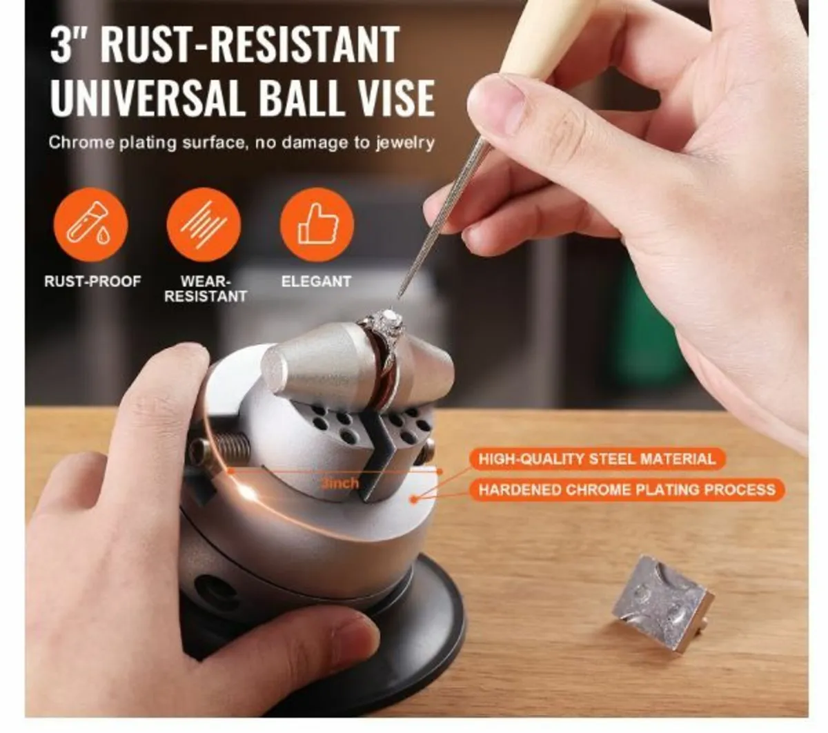 Ball Vise, 3" Engraving Setting Tool - Image 3