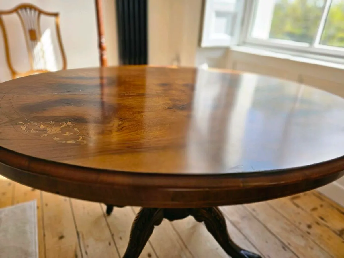 Walnut Victorian Table - Image 3